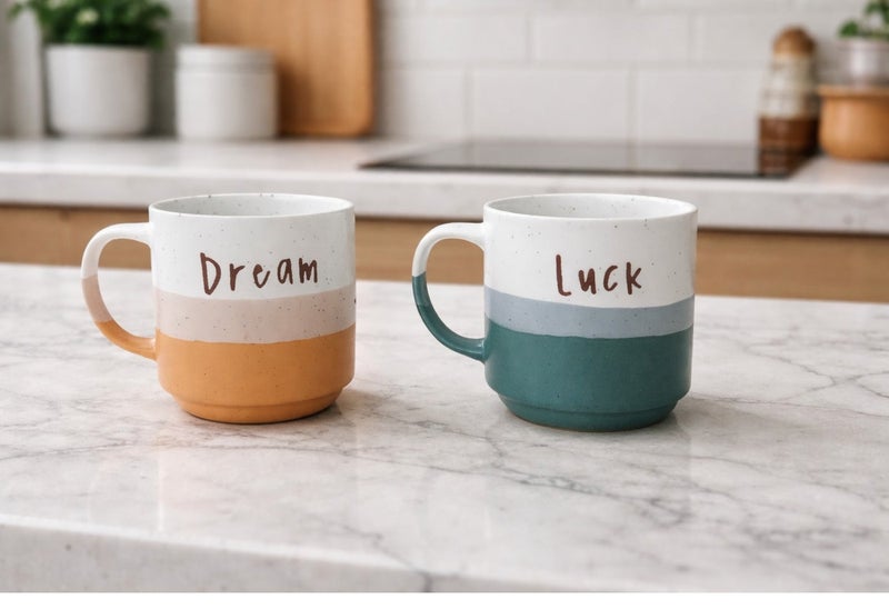 2 مج بورسيلين مستورد بأشكال متعدده